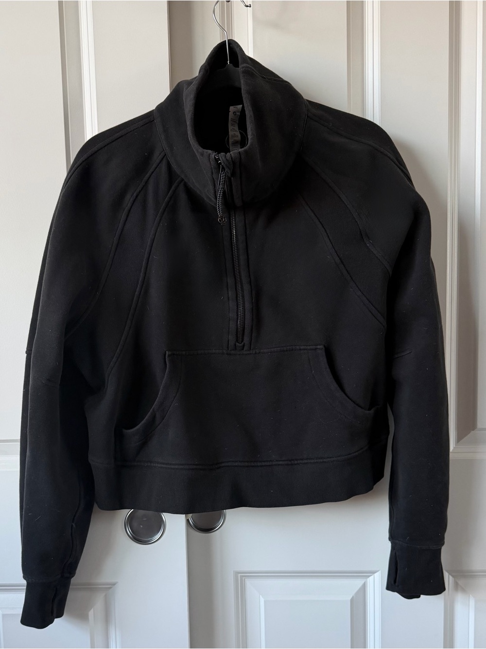 lululemon Scuba Oversized Funnel Neck Half Zip Black M/L
